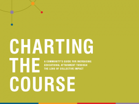 Title in white: "Charting the Course" over a lime green background